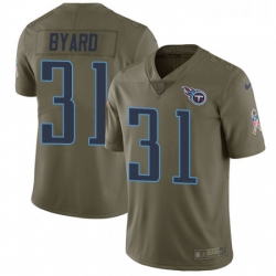 Mens Nike Tennessee Titans 31 Kevin Byard Limited Olive 2017 Salute to Service NFL Jersey