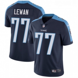 Mens Nike Tennessee Titans 77 Taylor Lewan Navy Blue Alternate Vapor Untouchable Limited Player NFL Jersey