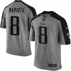 Mens Nike Tennessee Titans 8 Marcus Mariota Limited Gray Gridiron NFL Jersey