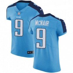 Mens Nike Tennessee Titans 9 Steve McNair Light Blue Team Color Vapor Untouchable Elite Player NFL Jersey