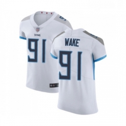 Mens Tennessee Titans 91 Cameron Wake White Vapor Untouchable Elite Player Football Jersey