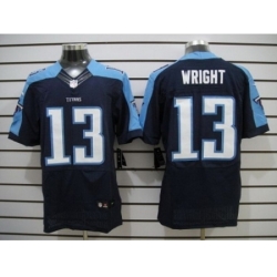 Nike Tennessee Titans 13 Kendall Wright Dark Blue Elite NFL Jersey