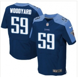 Nike Tennessee Titans #59 Wesley Woodyard Navy Blue Alternate Mens Stitched NFL Elite Jersey