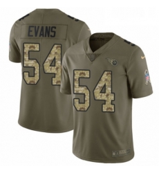 Youth Nike Tennessee Titans 54 Rashaan Evans Limited Olive Camo 2017 Salute to Service NFL Jersey