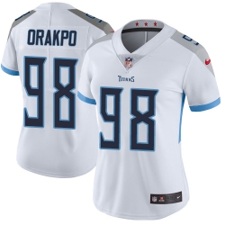 Nike Titans #98 Brian Orakpo White Womens Stitched NFL Vapor Untouchable Limited Jersey