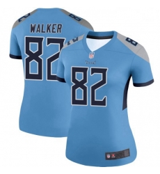 Women Tennessee Titans 82 Delanie Walker Legend Light Blue Limited Jersey