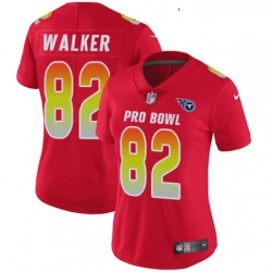 Womens Nike Tennessee Titans 82 Delanie Walker Limited Red 2018 Pro Bowl NFL Jersey