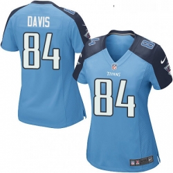 Womens Nike Tennessee Titans 84 Corey Davis Game Light Blue Team Color NFL Jersey