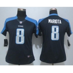 nike women nfl jerseys tennessee titans 8 mariota dk.blue[nike limited][mariota]