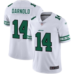 Jets 14 Sam Darnold White Men Stitched Football Limited Team Logo Fashion Jersey