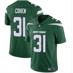 Men New York Jets 31 Tarik Cohen Green Vapor Untouchable Limited Stitched Jersey