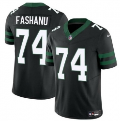 Men New York Jets 74 Olu Fashanu Black 2024 F U S E Vapor Untouchable Limited Stitched Jersey