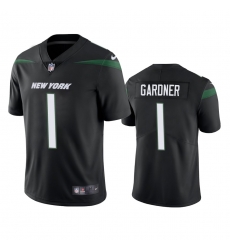 Men Nike New York Jets #1 Sauce Gardner Black Vapor Limited Jersey