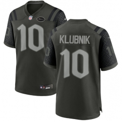 Mens New York Jets 10 Cade Klubnik Black Rivalries Collection Jersey
