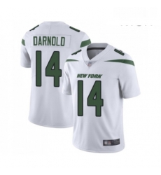Mens New York Jets 14 Sam Darnold White Vapor Untouchable Limited Player Football Jersey