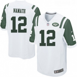 Mens Nike New York Jets 12 Joe Namath Game White NFL Jersey