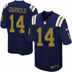 Mens Nike New York Jets 14 Sam Darnold Game Navy Blue Alternate NFL Jersey