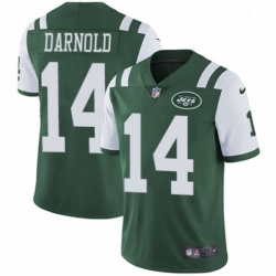 Mens Nike New York Jets 14 Sam Darnold Green Team Color Vapor Untouchable Limited Player NFL Jersey