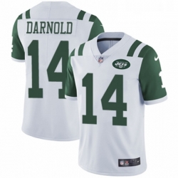 Mens Nike New York Jets 14 Sam Darnold White Vapor Untouchable Limited Player NFL Jersey