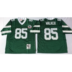 Mitchell And Ness jets #85 wesley walker green Throwback Stitched NFL Jerseys