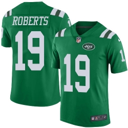 Nike Jets 19 Andre Roberts Green Mens Stitched NFL Limited Rush Jersey