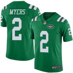 Nike Jets 2 Jason Myers Green Mens Stitched NFL Limited Rush Jersey