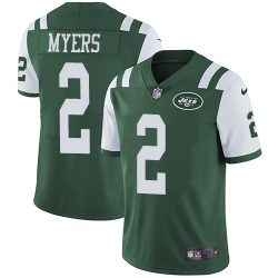 Nike Jets 2 Jason Myers Green Team Color Mens Stitched NFL Vapor Untouchable Limited Jersey