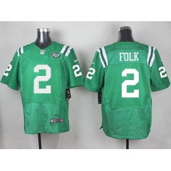 Nike Jets 2 Nick Folk Green Mens Stitched NFL Elite Rush Jersey