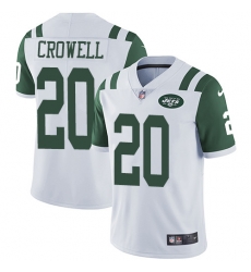 Nike Jets #20 Isaiah Crowell White Men Stitched NFL Vapor Untouchable Limited Jersey