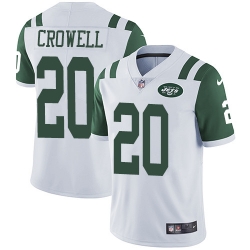 Nike Jets #20 Isaiah Crowell White Men Stitched NFL Vapor Untouchable Limited Jersey