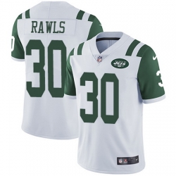 Nike Jets #30 Thomas Rawls White Mens Stitched NFL Vapor Untouchable Limited Jersey