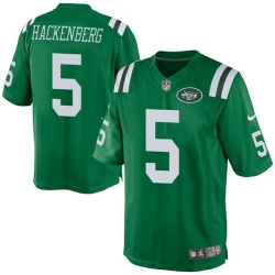 Nike Jets #5 Christian Hackenberg Green Mens Stitched NFL Elite Rush Jersey