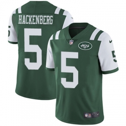 Nike Jets #5 Christian Hackenberg Green Team Color Mens Stitched NFL Vapor Untouchable Limited Jersey