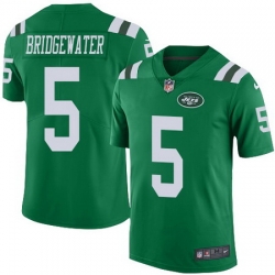 Nike Jets #5 Teddy Bridgewater Green Mens Stitched NFL Limited Rush Jersey