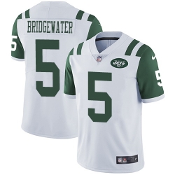 Nike Jets 5 Teddy Bridgewater White Vapor Untouchable Limited Jersey