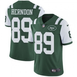 Nike Jets #89 Chris Herndon Green Team Color Mens Stitched NFL Vapor Untouchable Limited Jersey