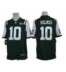 Nike New York Jets 10 Santonio Holmes Green Limited NFL Jersey