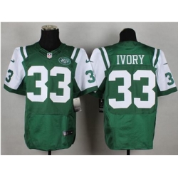 Nike New York Jets #33 Chris Ivory Green Team Color Mens Stitched NFL Elite Jersey