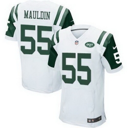 Nike New York Jets #55 Lorenzo Mauldin Mens Elite white Jersey