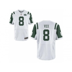 Nike New York Jets 8 Michael Vick White Elite NFL Jersey