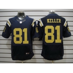 Nike New York Jets 81 Dustin Keller Blue Elite NFL Jersey