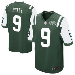 Nike New York Jets #9 Bryce Petty Green Team Color Mens Stitched NFL Elite Jersey