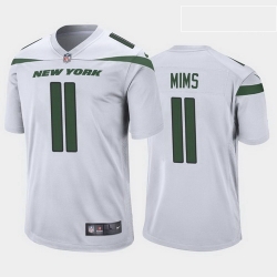 men denzel mims new york jets white game jersey 