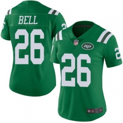 Jets 26 LeVeon Bell Green Womens Stitched Football Limited Rush Jersey