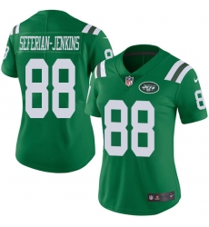 Nike Jets #88 Austin Seferian Jenkins Green Womens Stitched NFL Limited Rush Jersey