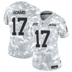 Women New York Jets 17 Davante Adams 2024 F U S E Arctic Camo Salute To Service Limited Stitched Jersey