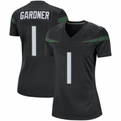 Women New York Jets Sauce Gardner #1 Black Vapor Untouchable Limited Jersey