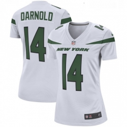 Womens New York Jets 14 Sam Darnold Nike White Player Game Jersey