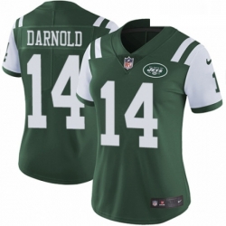 Womens Nike New York Jets 14 Sam Darnold Green Team Color Vapor Untouchable Elite Player NFL Jersey