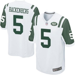 Nike Jets #5 Christian Hackenberg White Youth Stitched NFL Elite Jersey